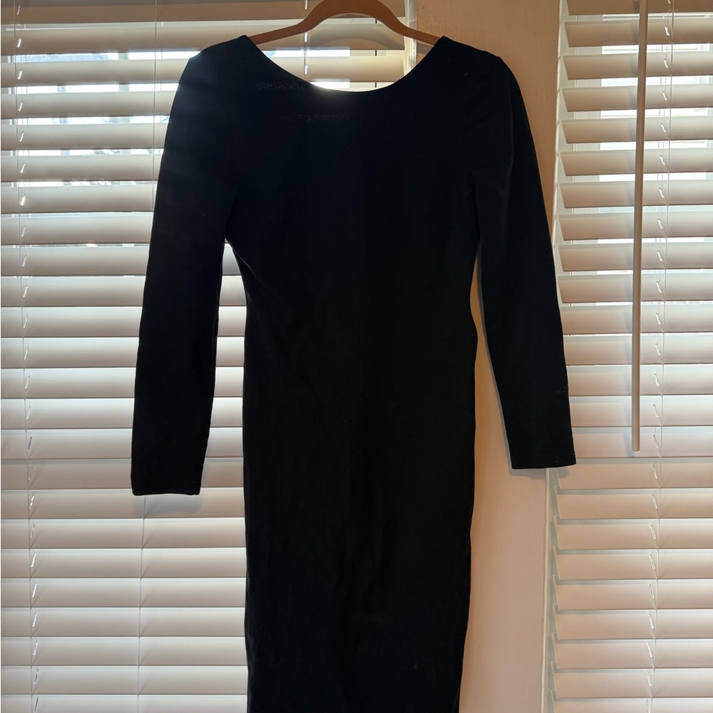 Lulu's Classic Black Long Sleeve Dress